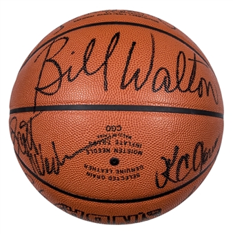 1985-86 Boston Celtics Team Signed Spalding Basketball With 12 Signatures Including Bird, McHale, Parish & Walton (PSA/DNA)